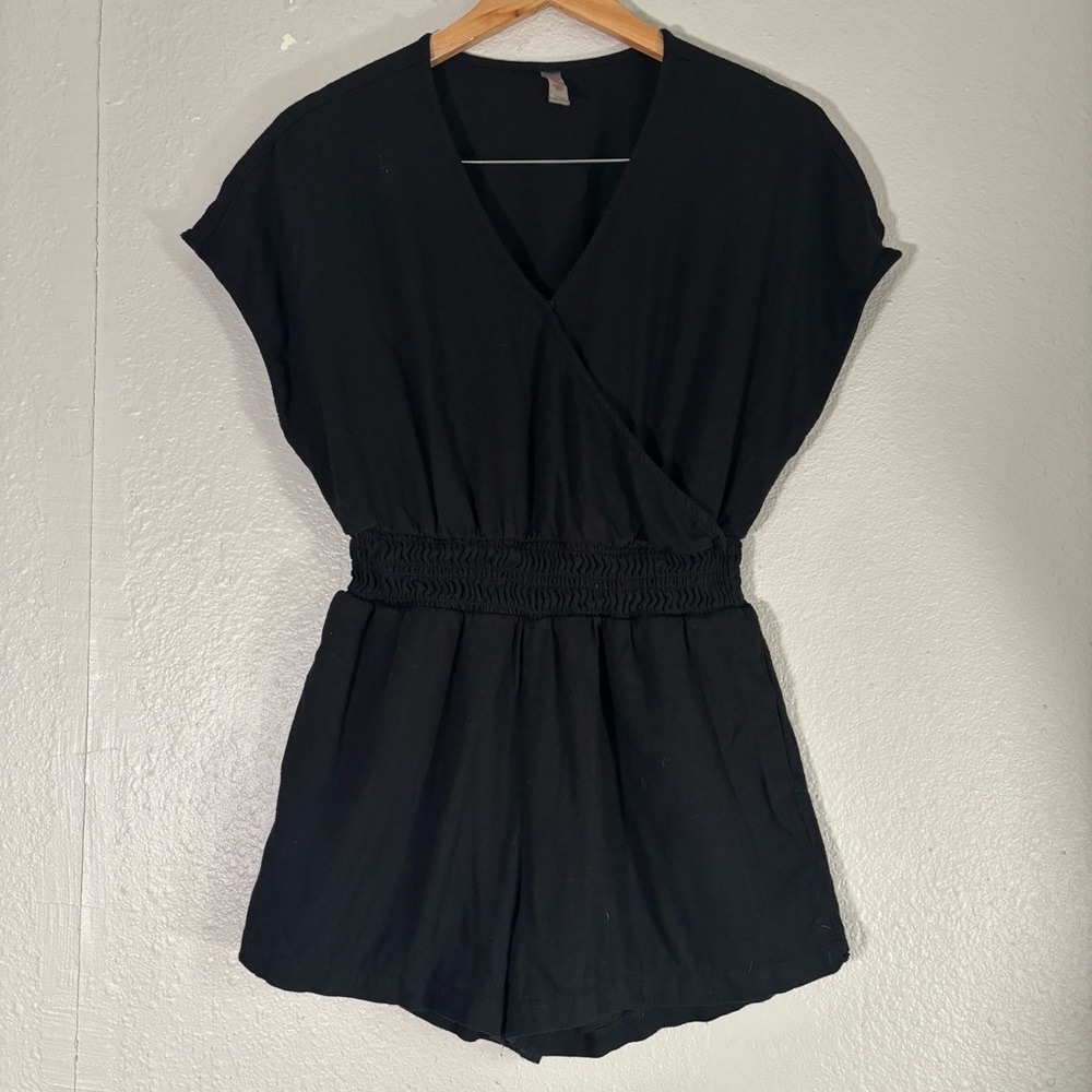 Mono B Linen Romper Jumpsuit Shorts Size Medium
